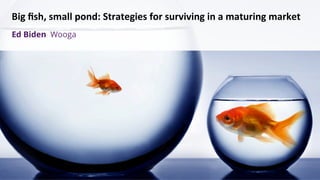  
Big	
  ﬁsh,	
  small	
  pond:	
  Strategies	
  for	
  surviving	
  in	
  a	
  maturing	
  market
Ed Biden Wooga
 