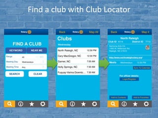 Find a club with Club Locator
 