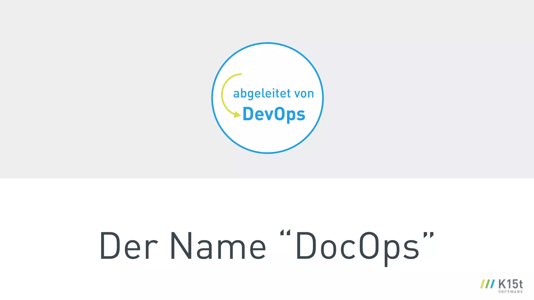 abgeleitet von  
DevOps
Der Name “DocOps”
 