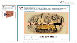 07.05.2015 Andrea Kamphuis & Natalie Masche / Unblinding Europe: Klinische Studiendaten ans Licht! 28
 