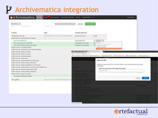 Archivematica integration
 