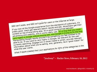 max brockbank | @biginSEO | Visibility IQ
 