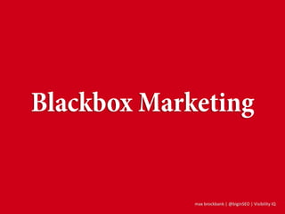 max brockbank | @biginSEO | Visibility IQ
 