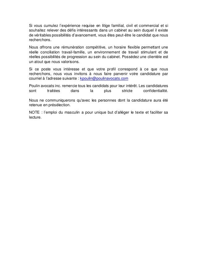 Offre d emploi avocat