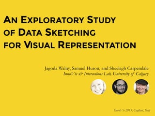 AN EXPLORATORY STUDY
OF DATA SKETCHING
FOR VISUAL REPRESENTATION
Jagoda Walny, Samuel Huron, and Sheelagh Carpendale
InnoV...