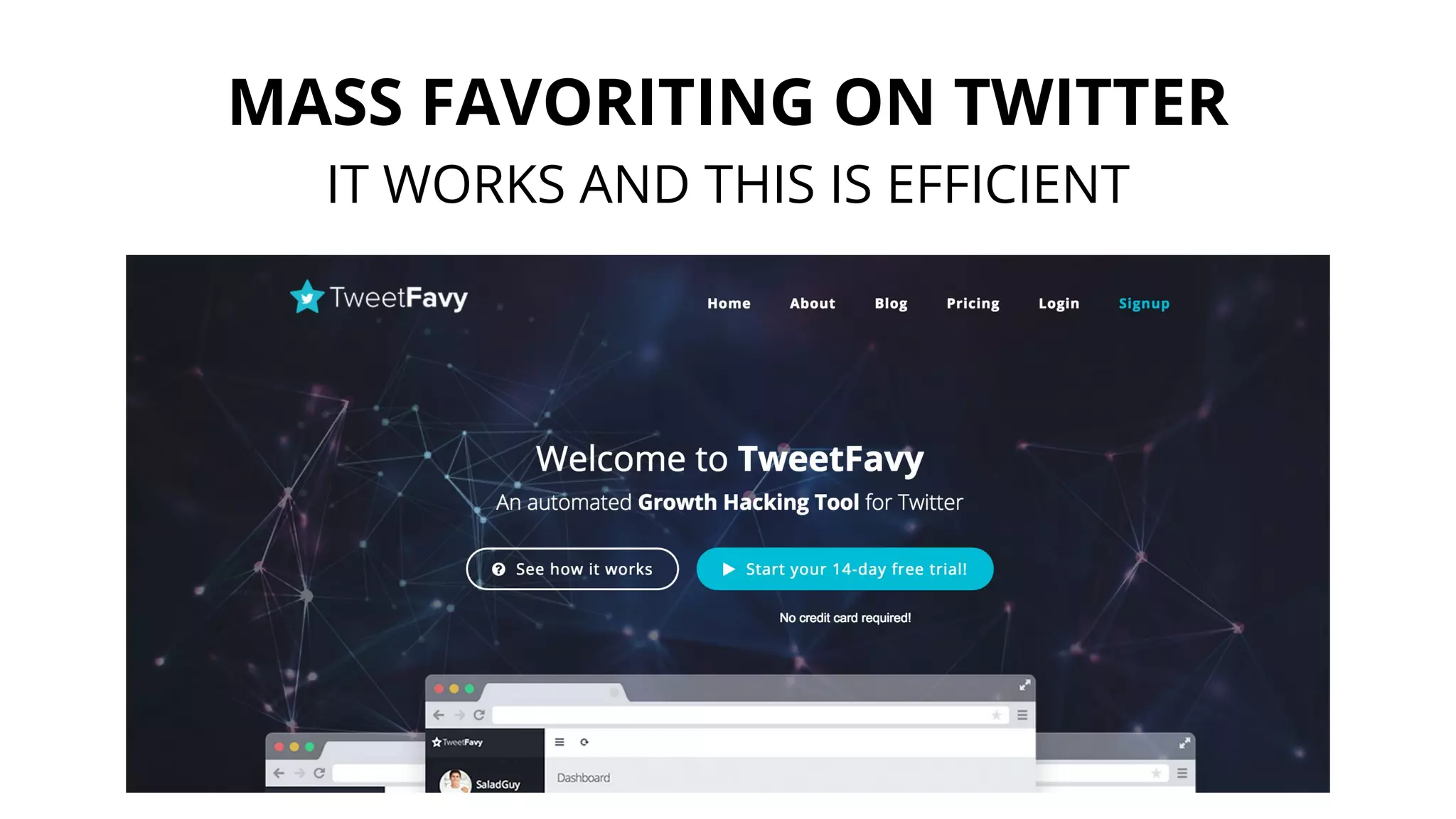 MASS FAVORITING ON TWITTER
IT WORKS AND THIS IS EFFICIENT
 