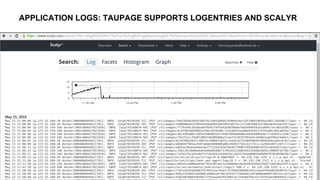 APPLICATION LOGS: TAUPAGE SUPPORTS LOGENTRIES AND SCALYR
 