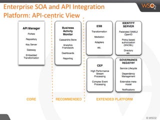 Enterprise SOA and API Integration
Platform: API-centric View
 