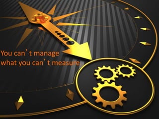 Compass and Gearing
You can’t manage
what you can’t measure.
 