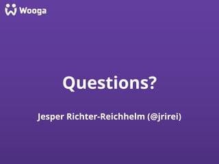 Questions?
Jesper Richter-Reichhelm (@jrirei)
 