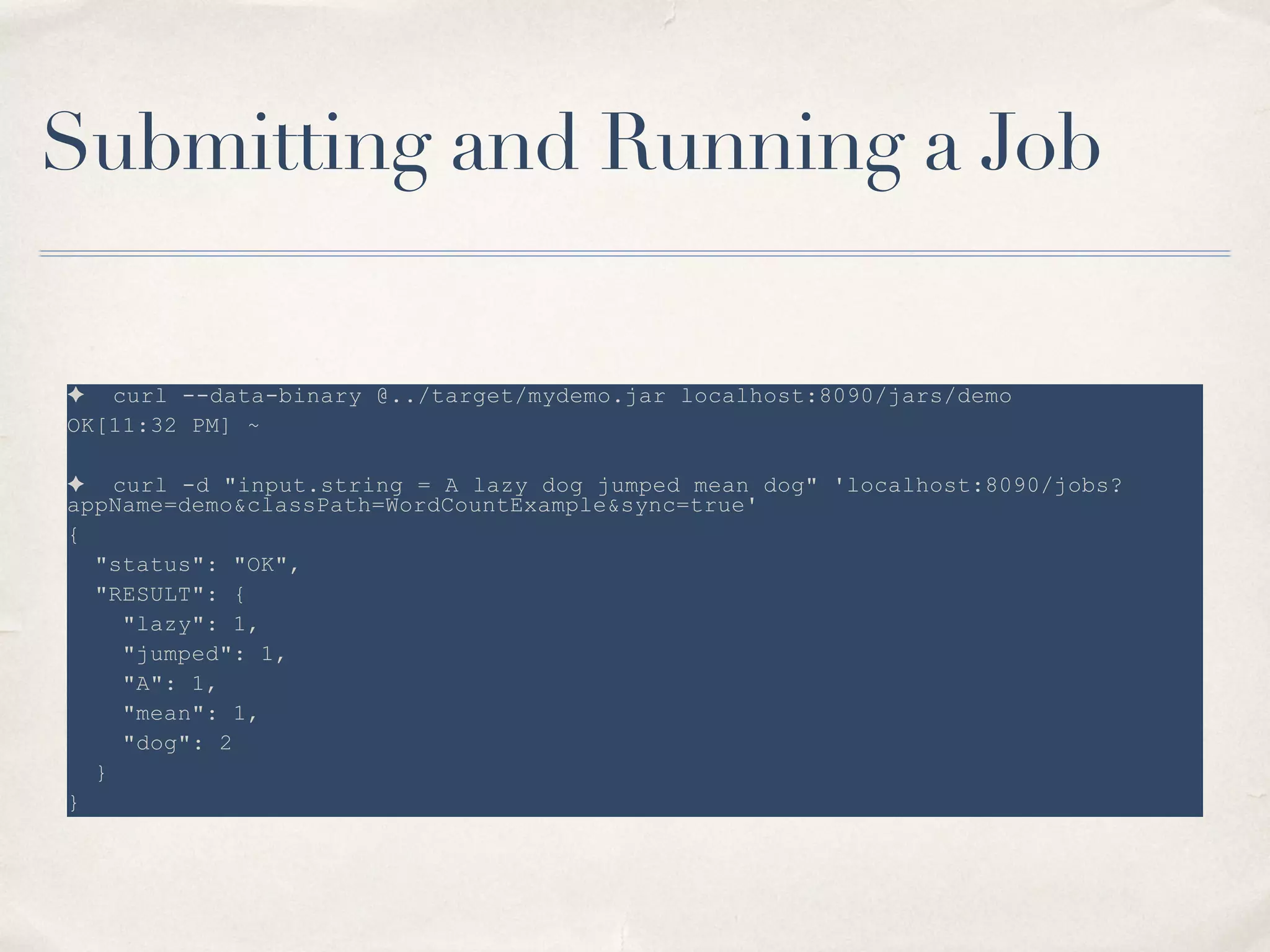 Spark Job Server -Where
37
Kafka
Spark
Streaming
Datastore Spark
Spark Job
Server
Internal users Internet
HTTP/HTTPS
 