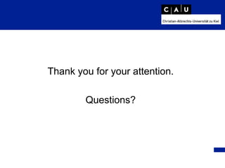 Thank you for your attention.
Questions?
 