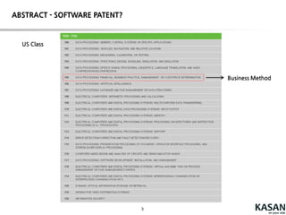 3
ABSTRACT - SOFTWARE PATENT?
 