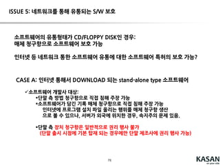 75
ISSUE 4: 역외에 위치한 서버에 대한 특허 침해 이슈
(f)(1) Whoever without authority supplies or causes to be supplied in or from the United States
all or a substantial portion of the components of a patented invention, where such
components are uncombined in whole or in part, in such manner as to actively induce the
combination of such components outside of the United States in a manner that would infringe
the patent if such combination occurred within the United States, shall be liable as an
infringer. ...
- 특허 받은 발명의 부품을 해외에서 조립하기 위해 미국에서 공급하는 행위는 침해로 간주됨 -
- 1984 입법-
(g) Whoever without authority imports into the United States or offers to sell, sells, or uses
within the United States a product which is made by a process patented in the United States
shall be liable as an infringer, if the importation, offer to sell, sale, or use of the product occurs
during the term of such process patent. In an action for infringement of a process patent, no
remedy may be granted for infringement on account of the noncommercial use or retail sale of
a product unless there is no adequate remedy under this title for infringement on account of
the importation or other use, offer to sell, or sale of that product. A product which is made by
a patented process will, for purposes of this title, not be considered to be so made after—
(1) it is materially changed by subsequent processes; or
(2) it becomes a trivial and nonessential component of another product.
- 미국에서 특허 받은 방법에 의하여 해외에서 제조된제품을 미국으로 수입하는행위는 침해로간주됨 -
- 1988 입법-
Section271
of Title 35
 