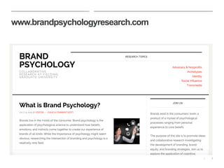3|
www.brandpsychologyresearch.com
 