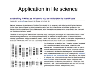 Application in life science
 