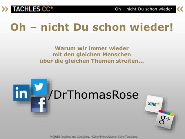 Oh ne! Nicht Du schon wieder!