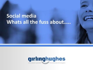 Social media
Whats all the fuss about…..
 