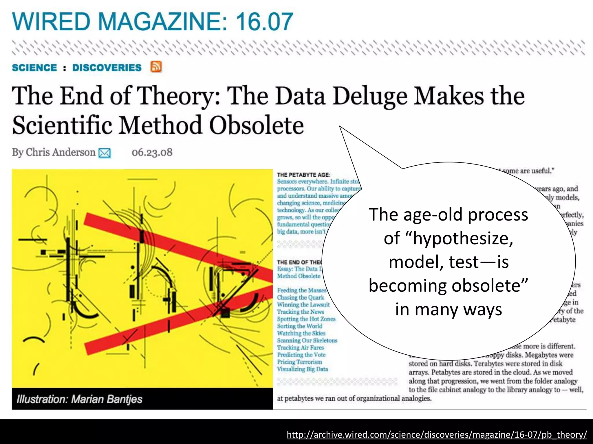 The end of theory
I read somewhere that it was
once the practice to design
racing yachts through
expensive modeling and
prototyping that usually didn’t
work…Until someone figured
out that they could actually
build and sail a couple of boats
in the real world for the same
amount of money they were
spending on models.*
CC-BY, Oracle EMEA PR https://flic.kr/p/bLM5kZ
* And if the boats weren’t fast they could be sold as leisure craft
 