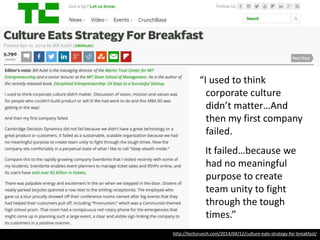 “A large but unknowable
proportion of businesses
fail pursuing nearly
perfect strategies.”
http://boxesandarrows.com/we-tried-to-warn-you-part-2/
 