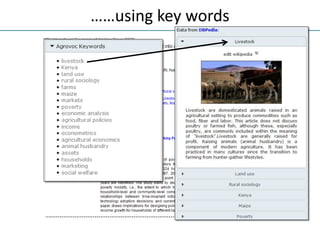 ……using key words
 