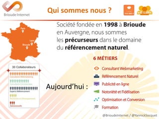 @BrioudeInternet / @YannickSocquet
30 Collaborateurs
Qui sommes nous ?
Aujourd’hui :
 