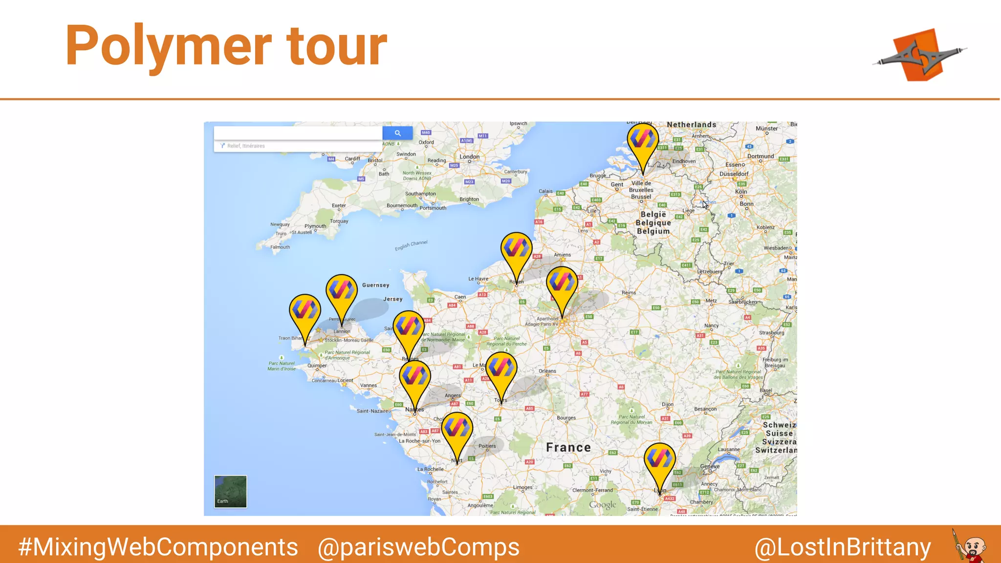 @LostInBrittany#MixingWebComponents @pariswebComps
Polymer tour
 