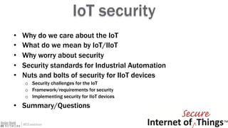 Security Fundamental for IoT Devices; Creating the Internet of Secure ...
