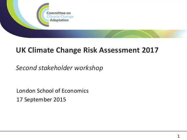 Climate Change Risk Assessment Second Stakeholder Event