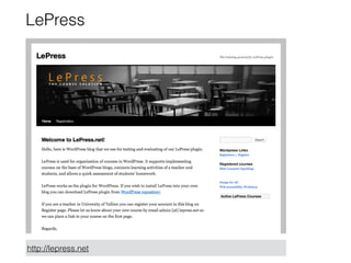 LePress
http://lepress.net
 