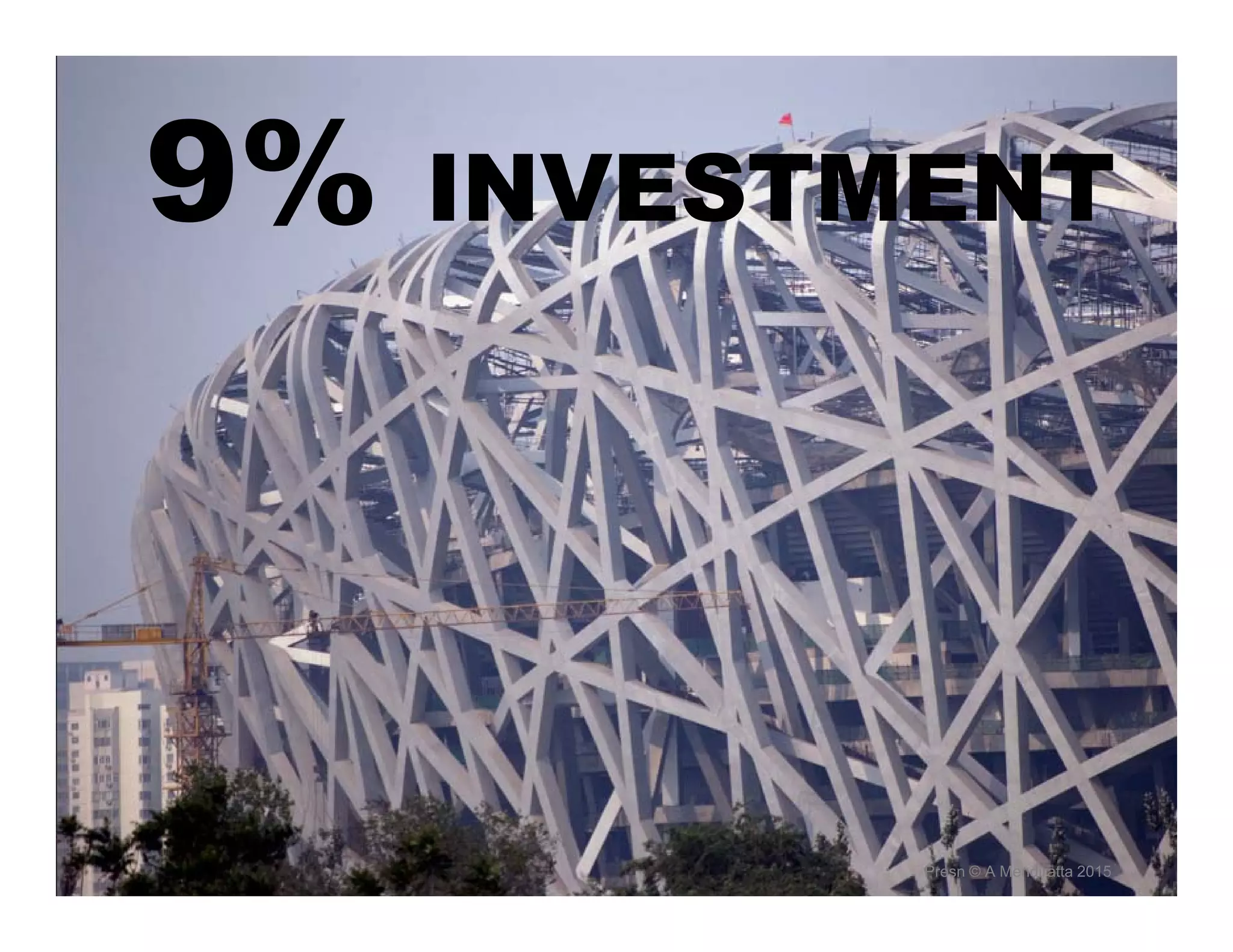 9% INVESTMENT
Presn © A Mendiratta 2015
 