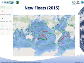 JCOMM Observation Programmes Support Centre – Argo Information Centre September 2015
New Floats (2015)
 