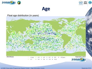 JCOMM Observation Programmes Support Centre – Argo Information Centre September 2015
Age
Float age distribution (in years)
 