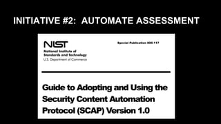 INITIATIVE #2: AUTOMATE ASSESSMENT
 