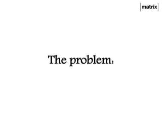 The problem:
 