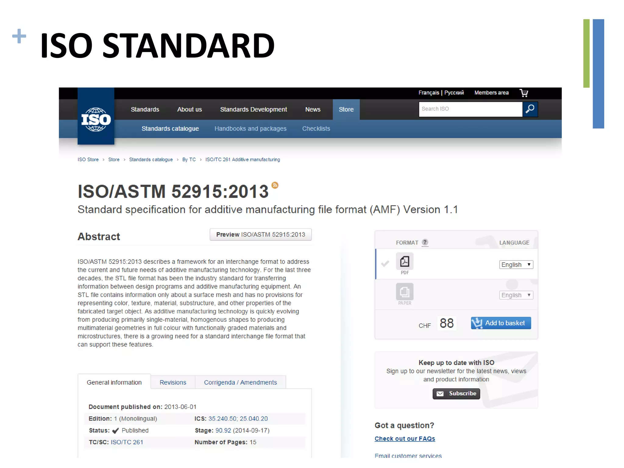 + ISO STANDARD
 