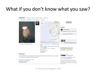 What if you don’t know what you saw?
C.E. Seltzer, National Geographic. CC BY
 