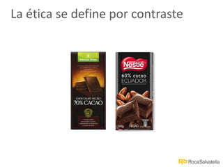 La ética se define por contraste
 