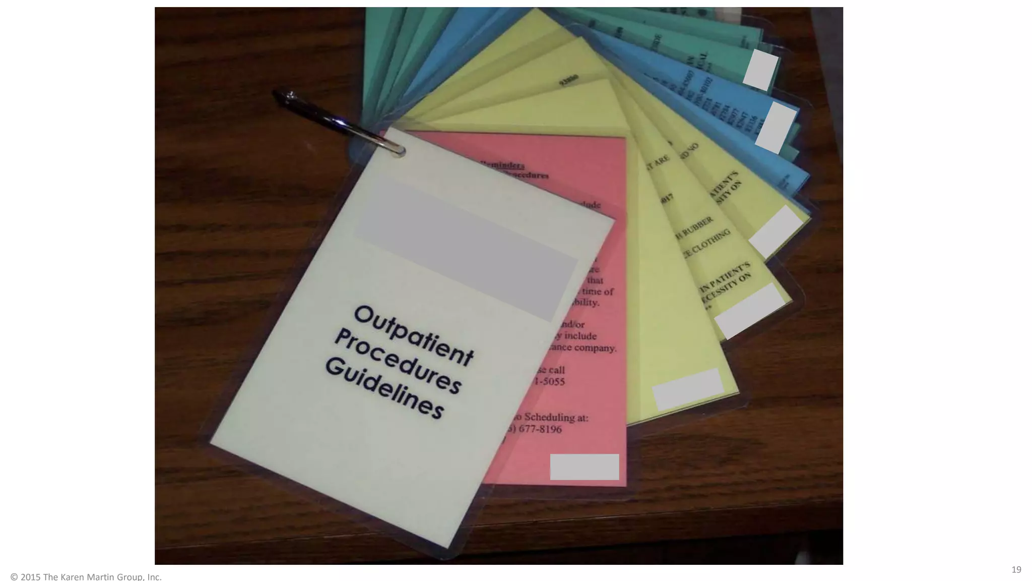 © 2015 The Karen Martin Group, Inc.
19
 