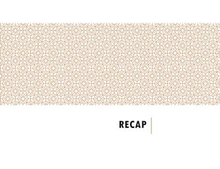 RECAP
 