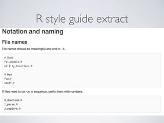 R style guide extract
 