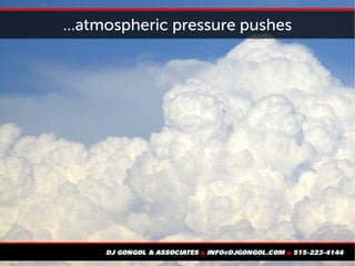 ...atmospheric pressure pushes
 