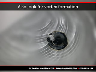 Also look for vortex formation
 