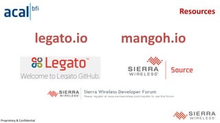 Proprietary & Confidential
legato.io mangoh.io
Resources
 