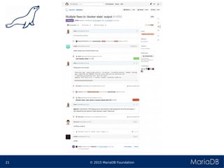 © 2015 MariaDB Foundation21
 