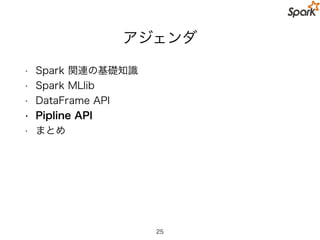 実装面から見れば
25
MLlib DataFrame
ML Pipeline
 