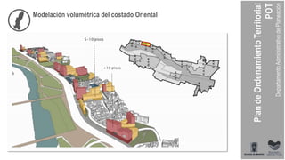 Modelación volumétrica del costado Oriental
+10 pisos
5-10 pisos
 