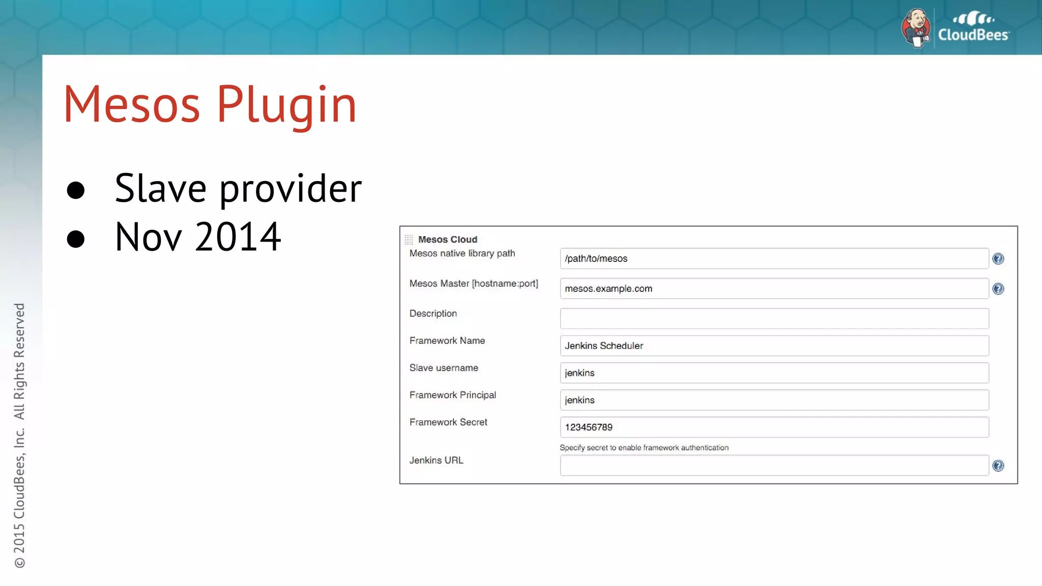 Mesos Plugin ● Slave provider ● Nov 2014 