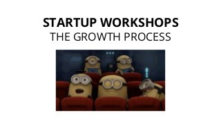 STARTUP WORKSHOPS
THE GROWTH PROCESS
 