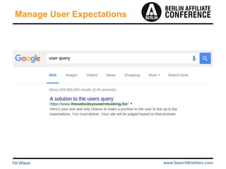 Manage User Expectations